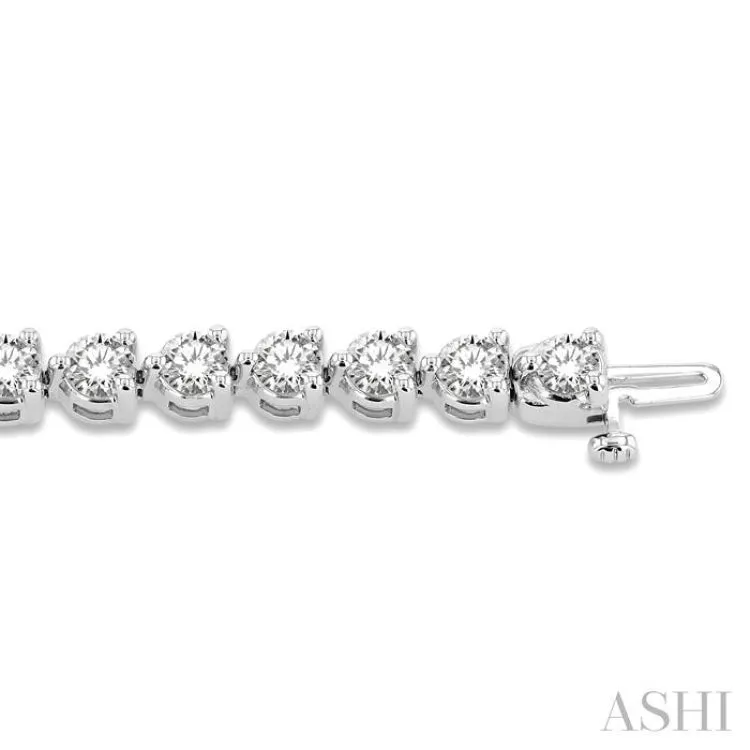 10.00CT RDDM 3 PRONG BRACELET WG 14K-G*