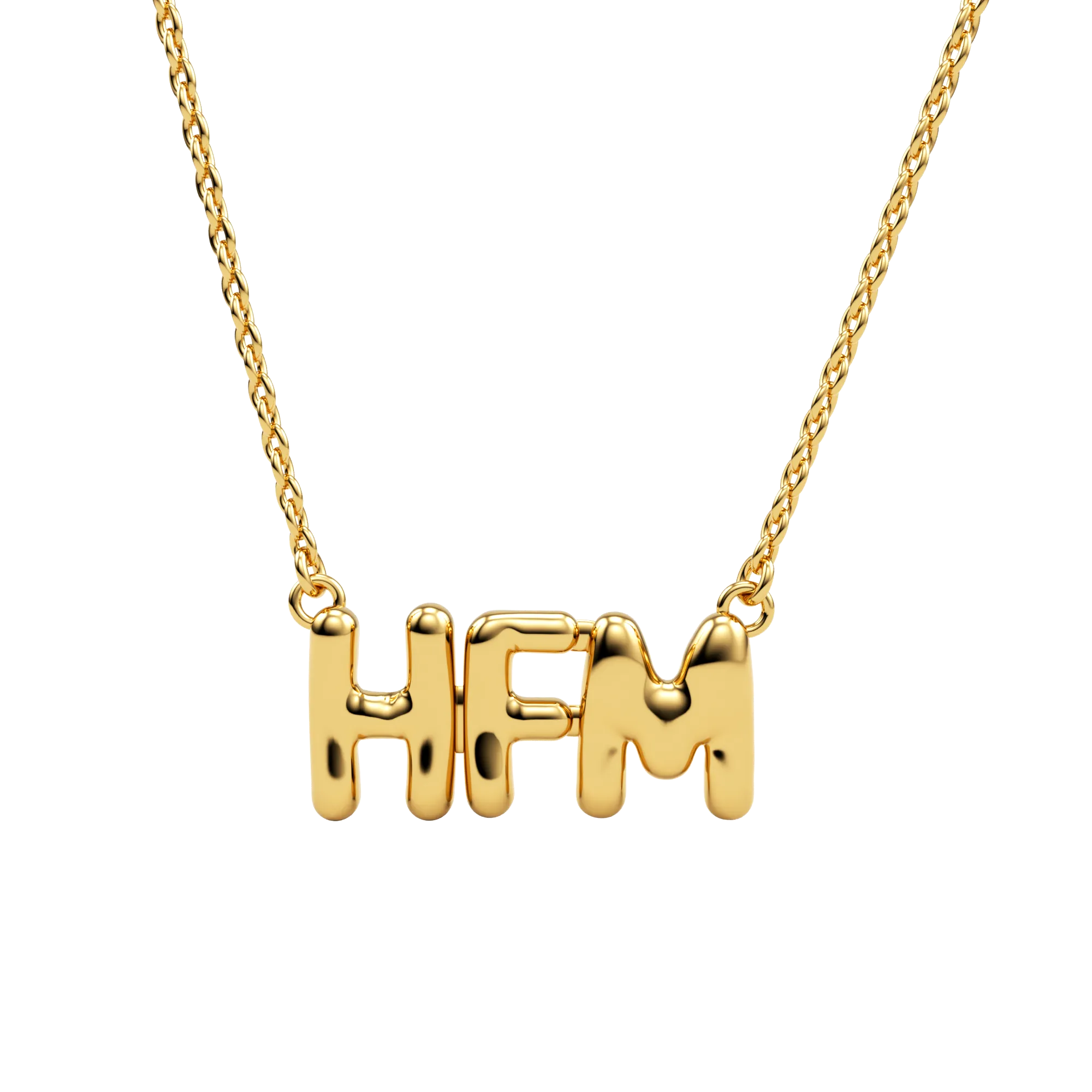 14k Bubble Pop Name Necklace