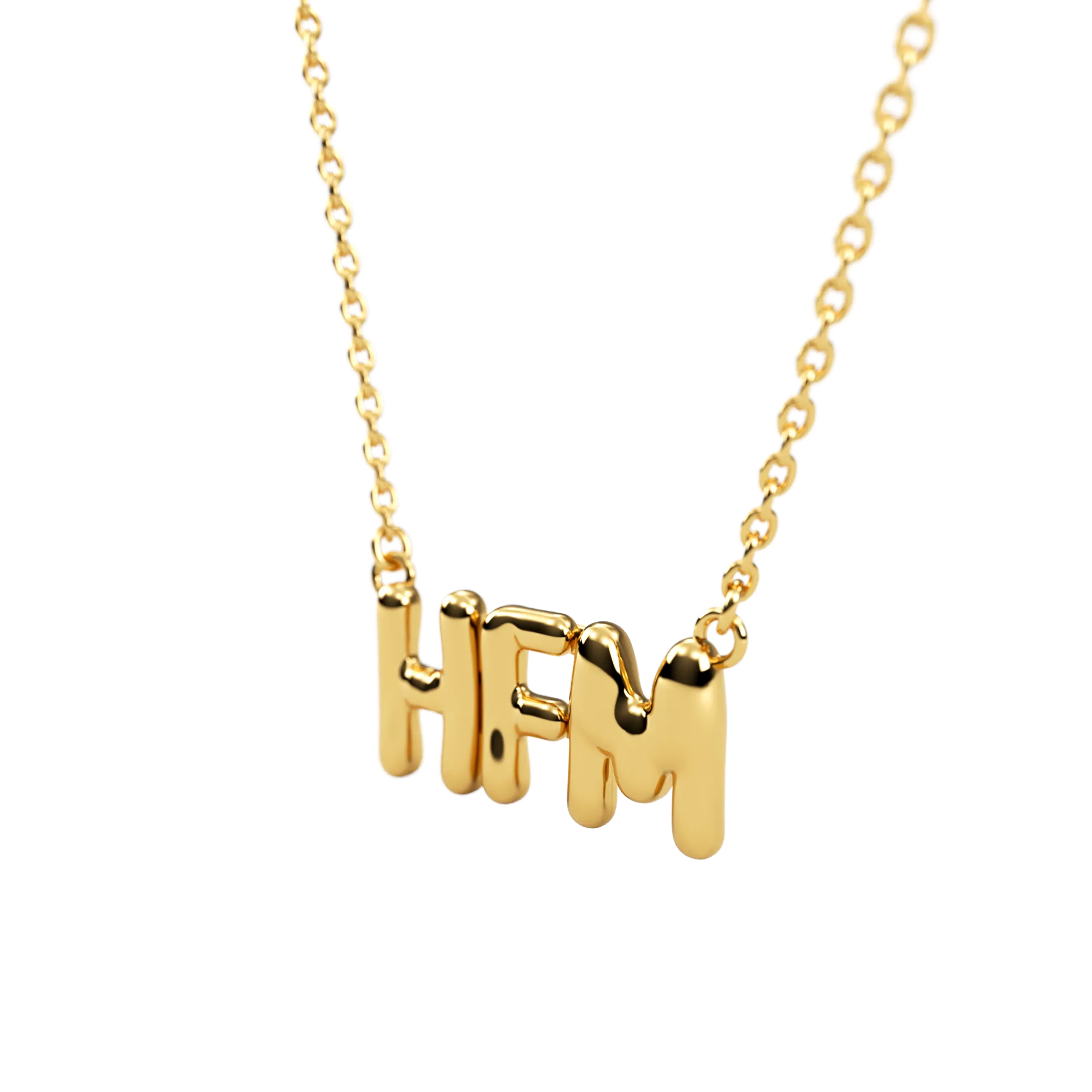 14k Bubble Pop Name Necklace