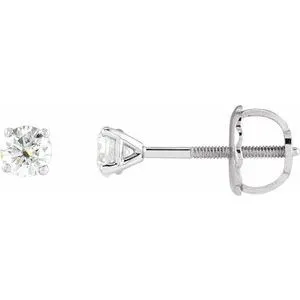 14K White 1/5 CTW Natural Diamond Cocktail-Style Earrings