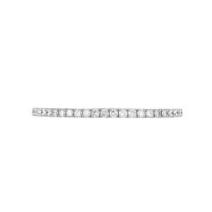 14K White Gold Clasped Diamond Bangle