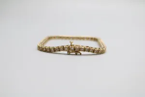 14K Yellow Gold Diamond Tennis Bracelet (7 Inches, 2.65 CTW) (Local Pick-up Only)