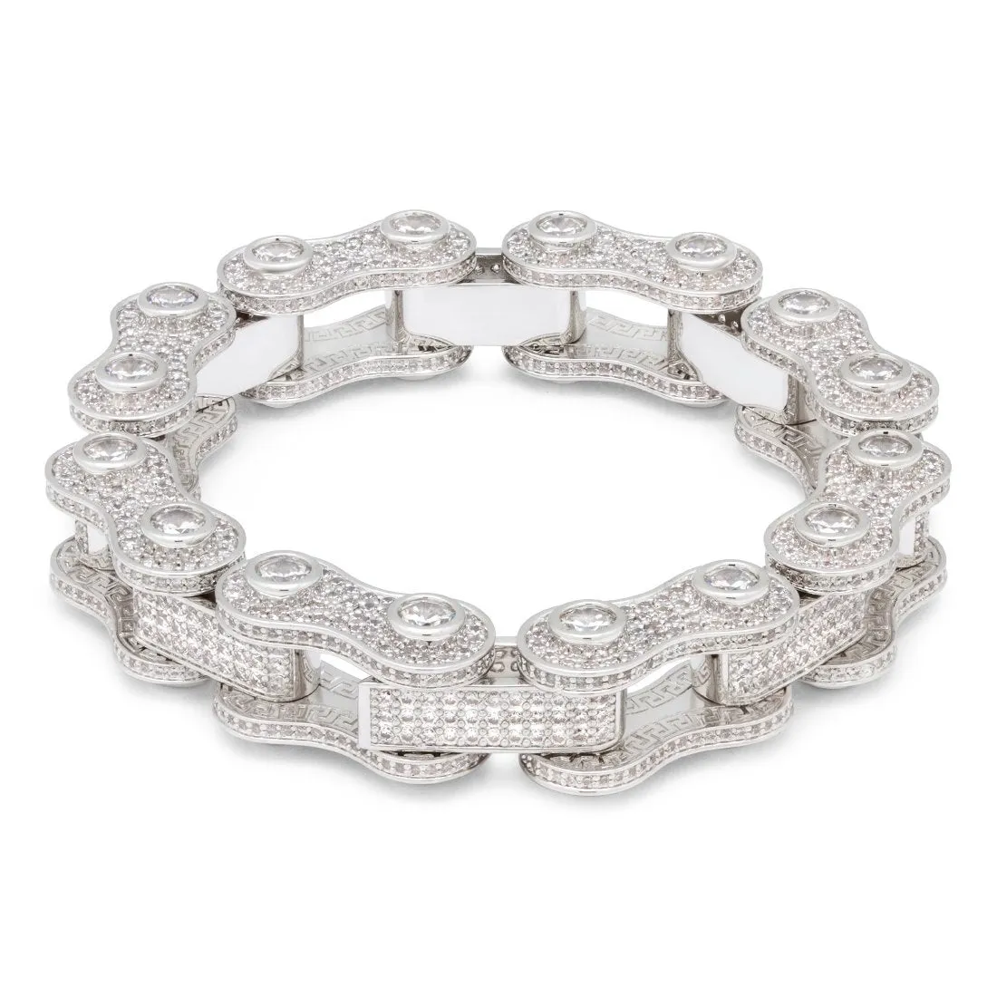 14mm Iced Bike Chain Bracelet