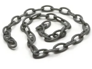 15.75 Inch Gray Plastic Oval Chain - 40cm chain -13x8mm Links