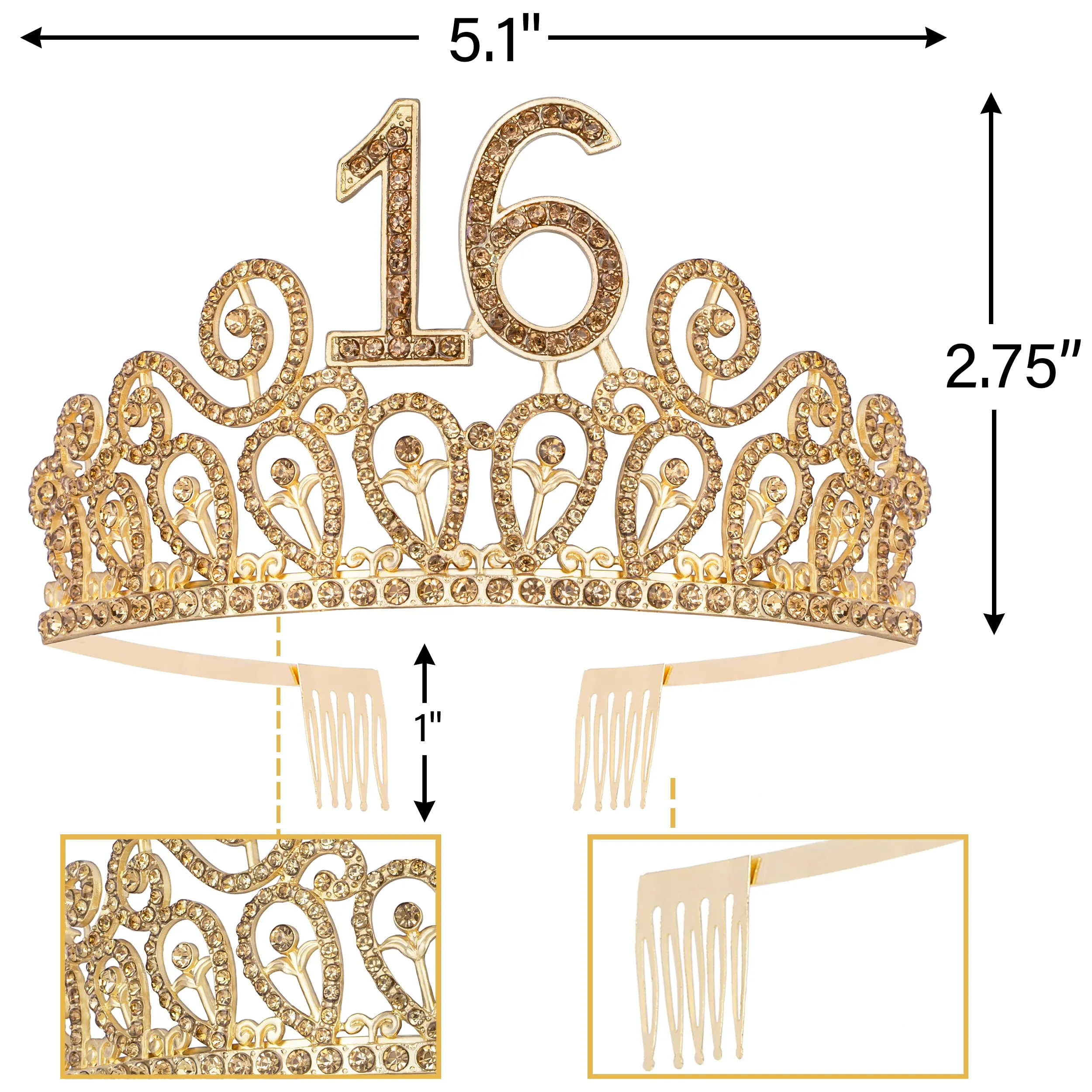 16th Birthday, 16th Birthday Decorations, 16th Birthday Crown, 16th Birthday Tiara