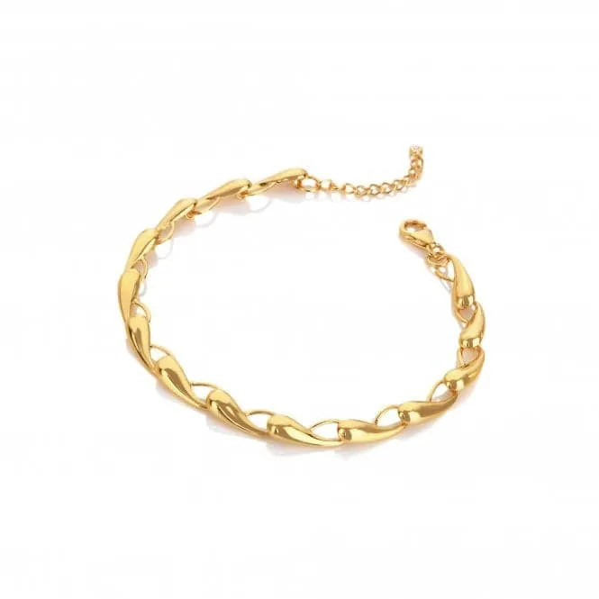 18ct Gold Plated Sterling Silver Tide Bracelet DL670