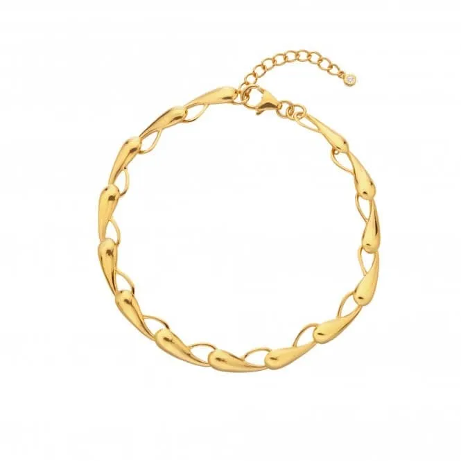 18ct Gold Plated Sterling Silver Tide Bracelet DL670