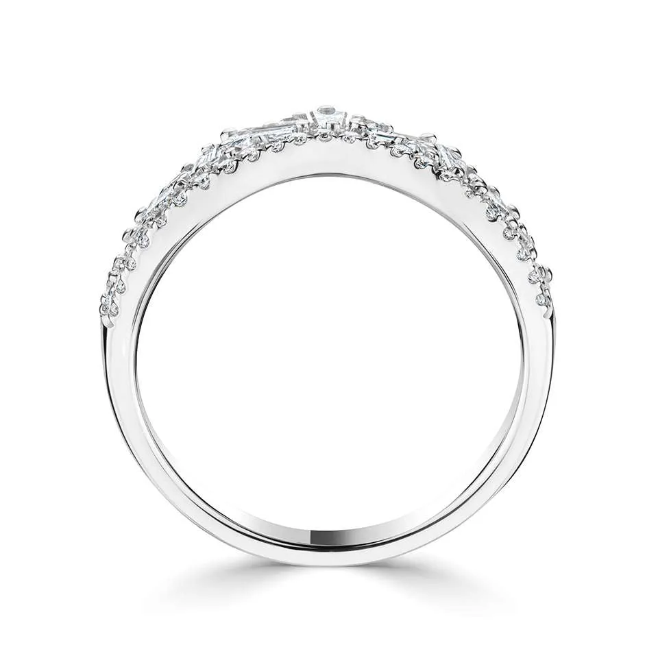 18ct White Gold Diamond Tiara Ring