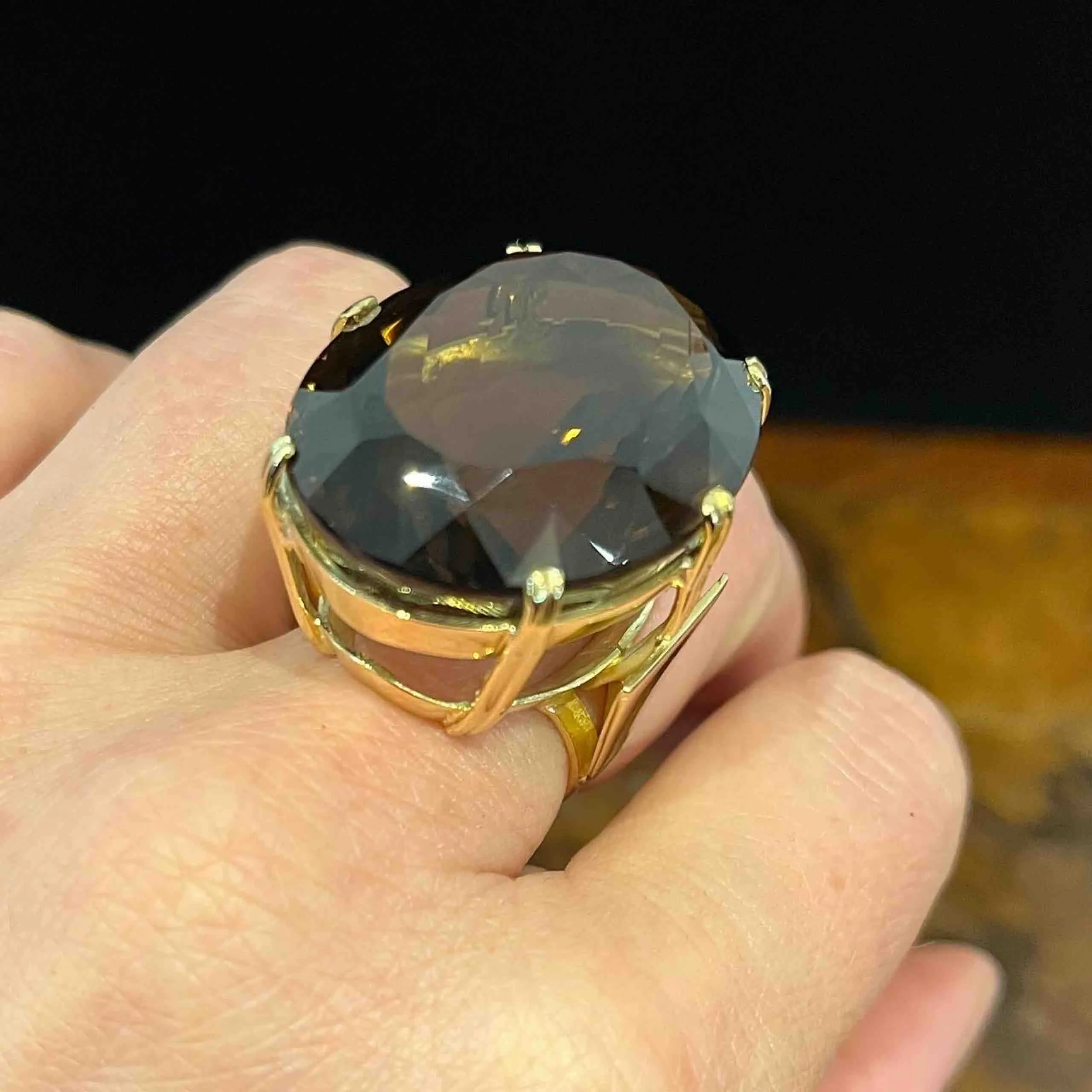 1970s 80.00ct Smoky Quartz