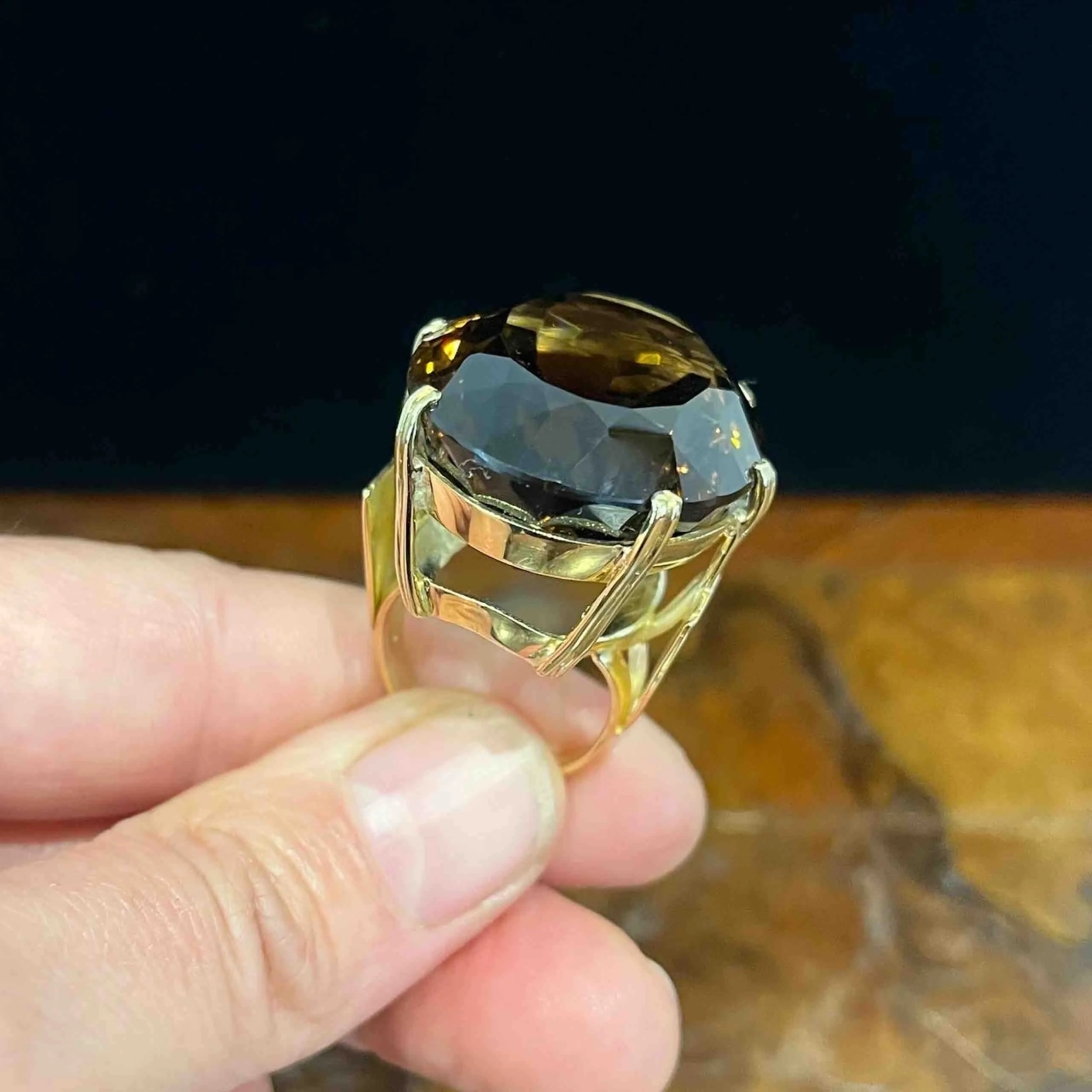 1970s 80.00ct Smoky Quartz