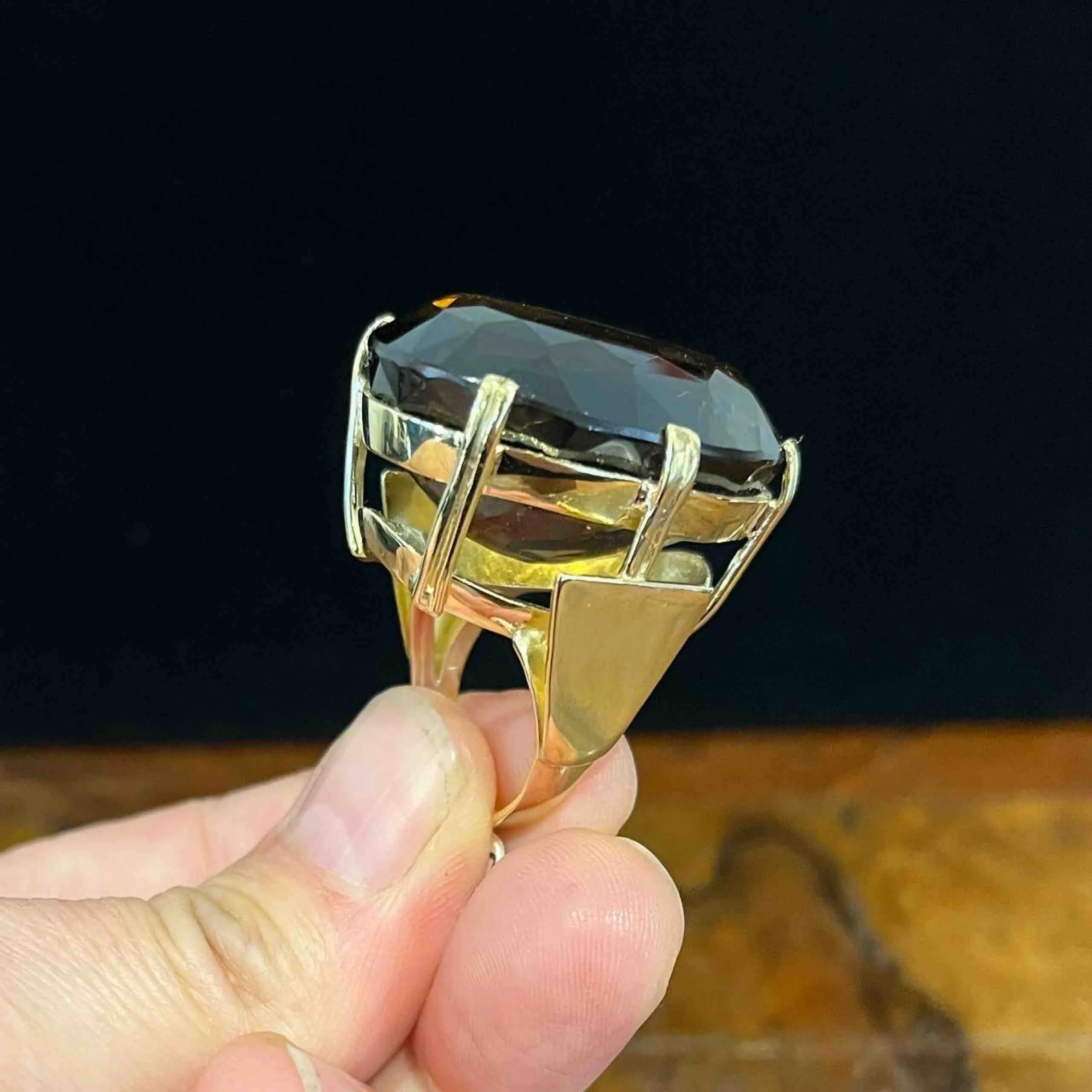 1970s 80.00ct Smoky Quartz