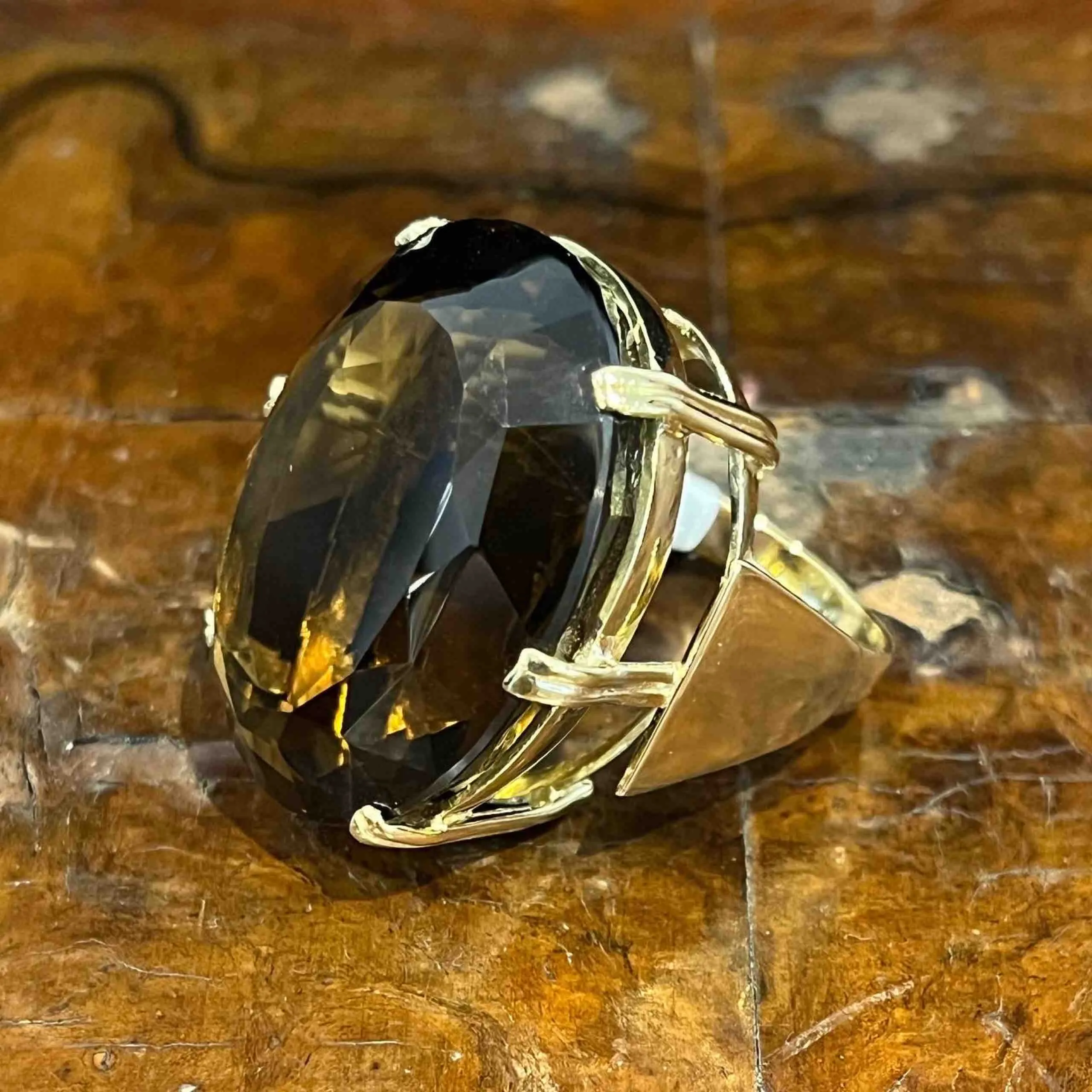 1970s 80.00ct Smoky Quartz