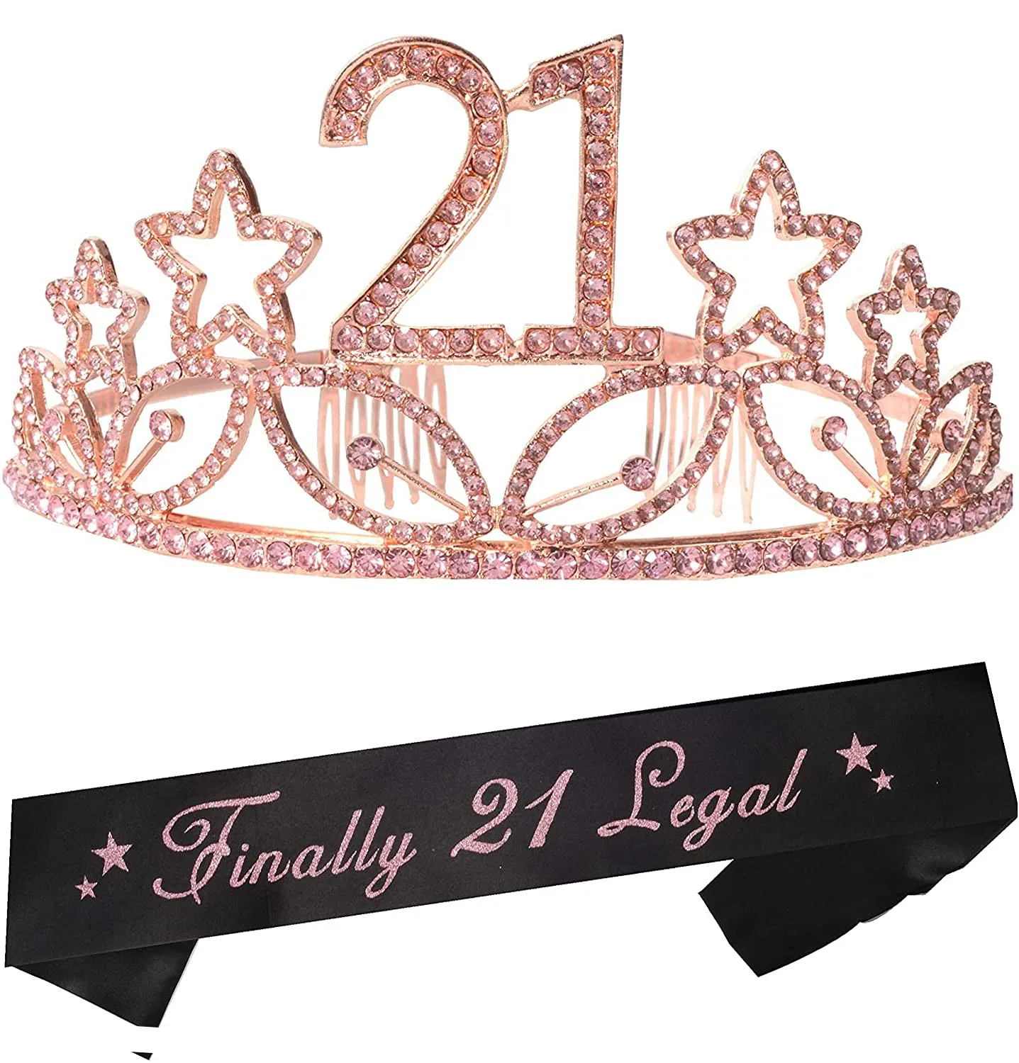 21st Birthday, Finally 21 Birthday, 21st Birthday Gifts for Her, 21 Tiara Pink, 21st