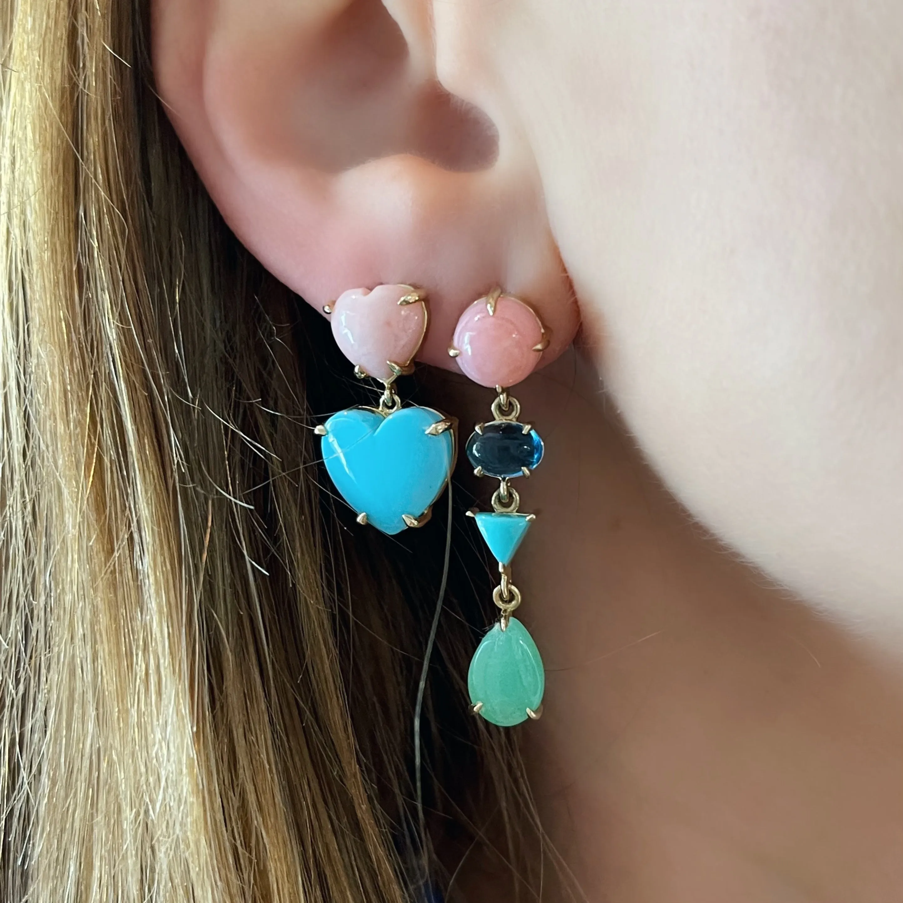 4 Stone Gemfetti Drop Earrings