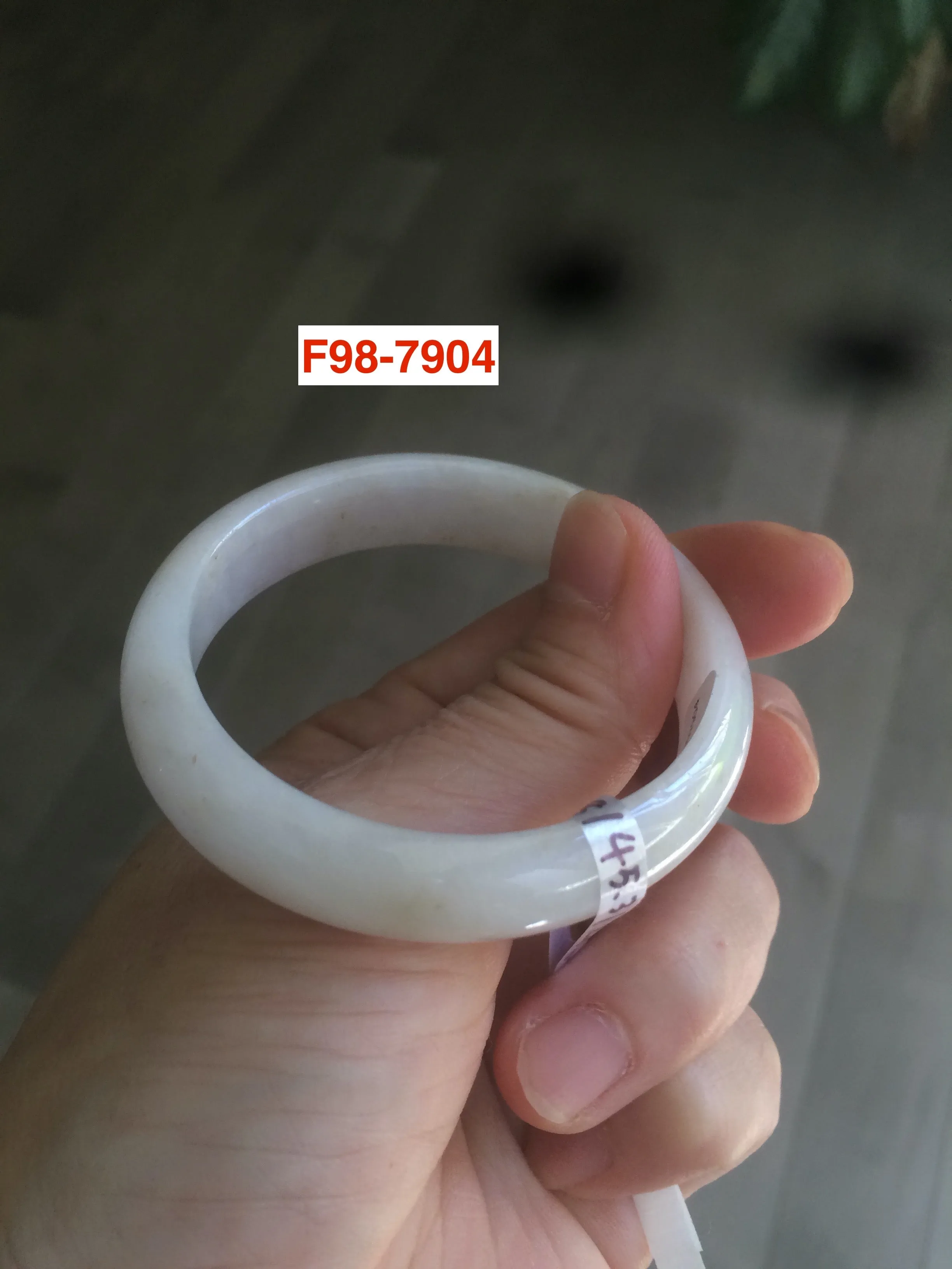 46-48mm certified Type A 100% Natural light purple/brown/white/black kids oval Jadeite Jade bangle Group F98