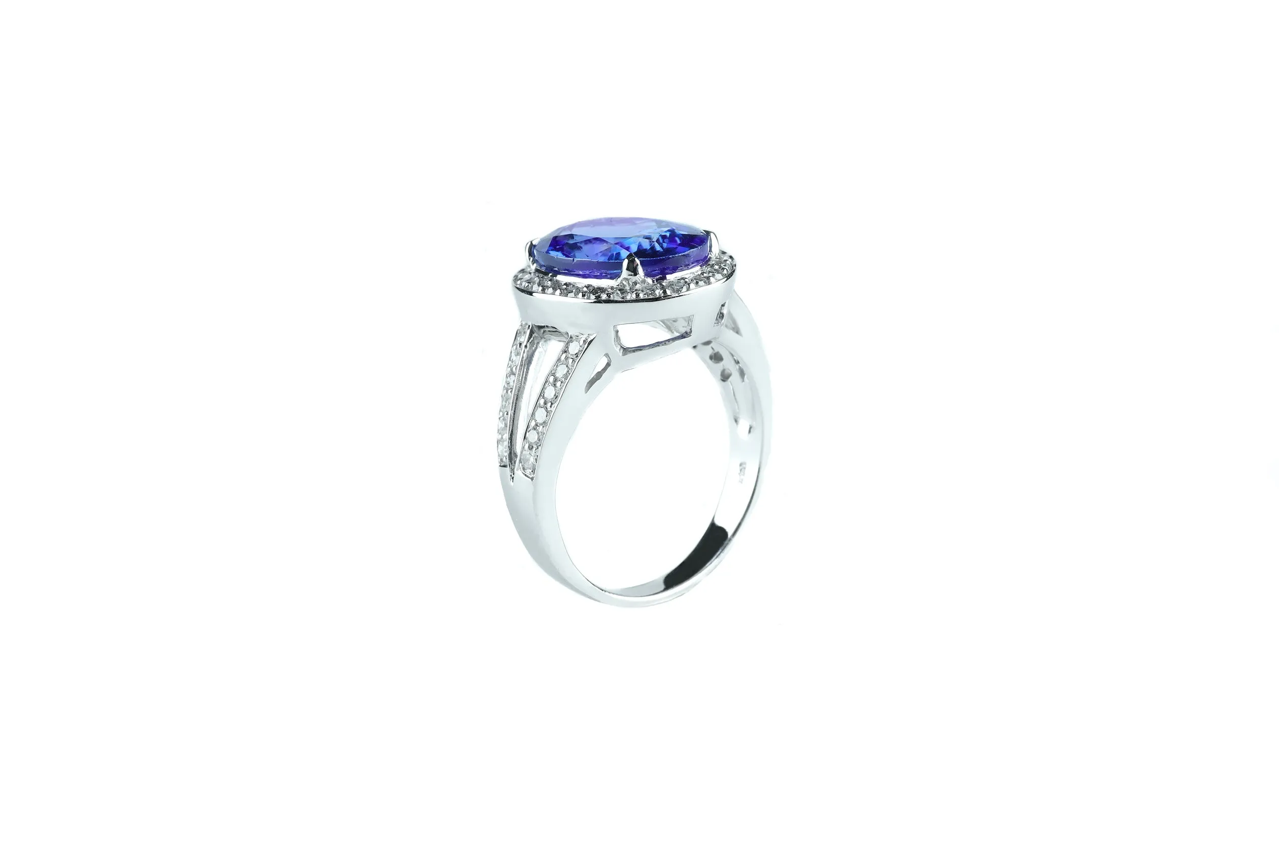 5 1/3 ct Tanzanite and Diamond Ring