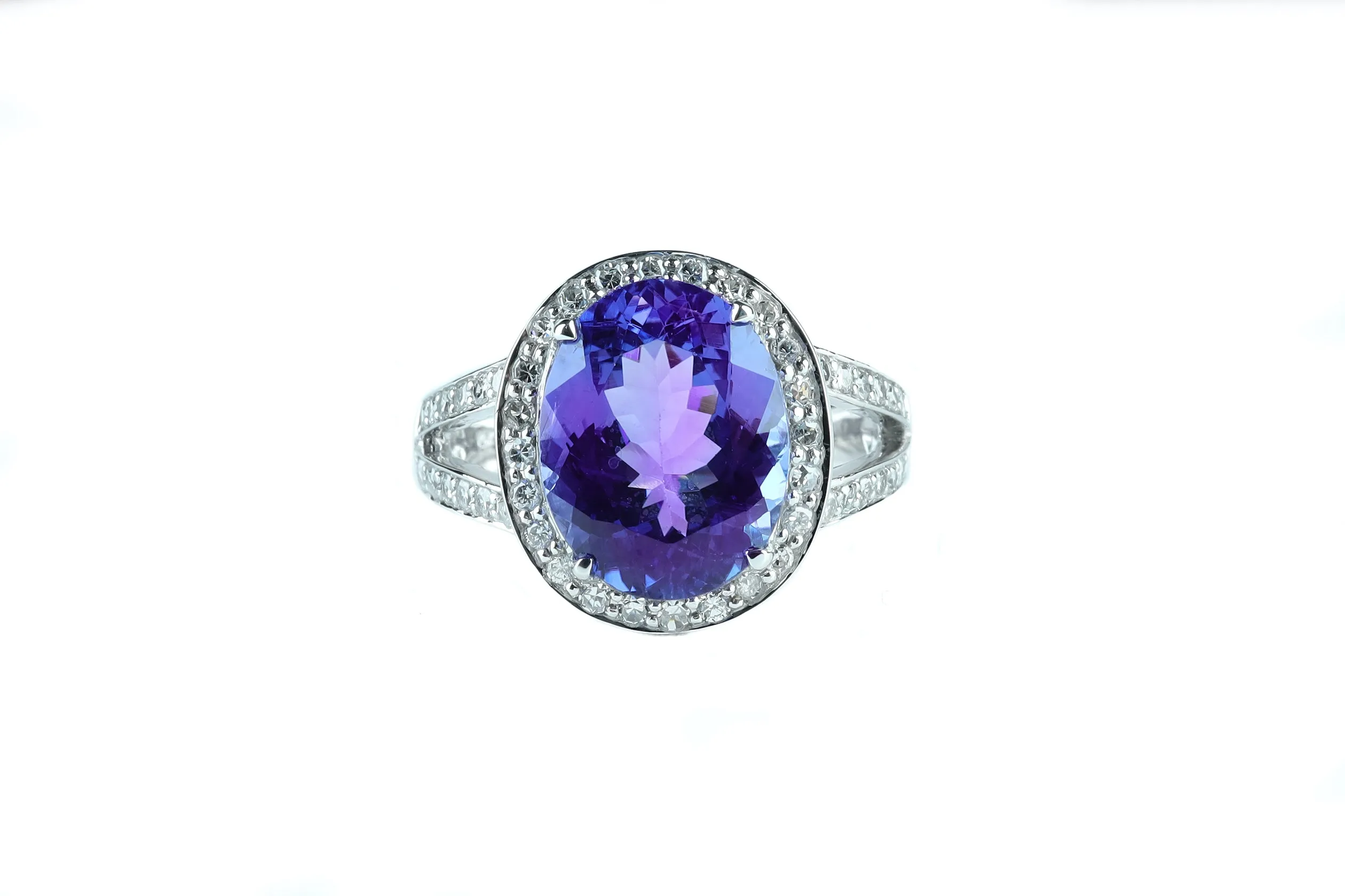 5 1/3 ct Tanzanite and Diamond Ring