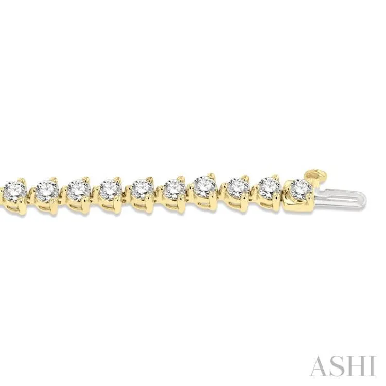 6.00CT RDDM 3 PRONG BRACELET YG 14K-G*