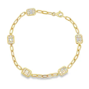 .73ct 14k Yellow Gold Diamond Bracelet