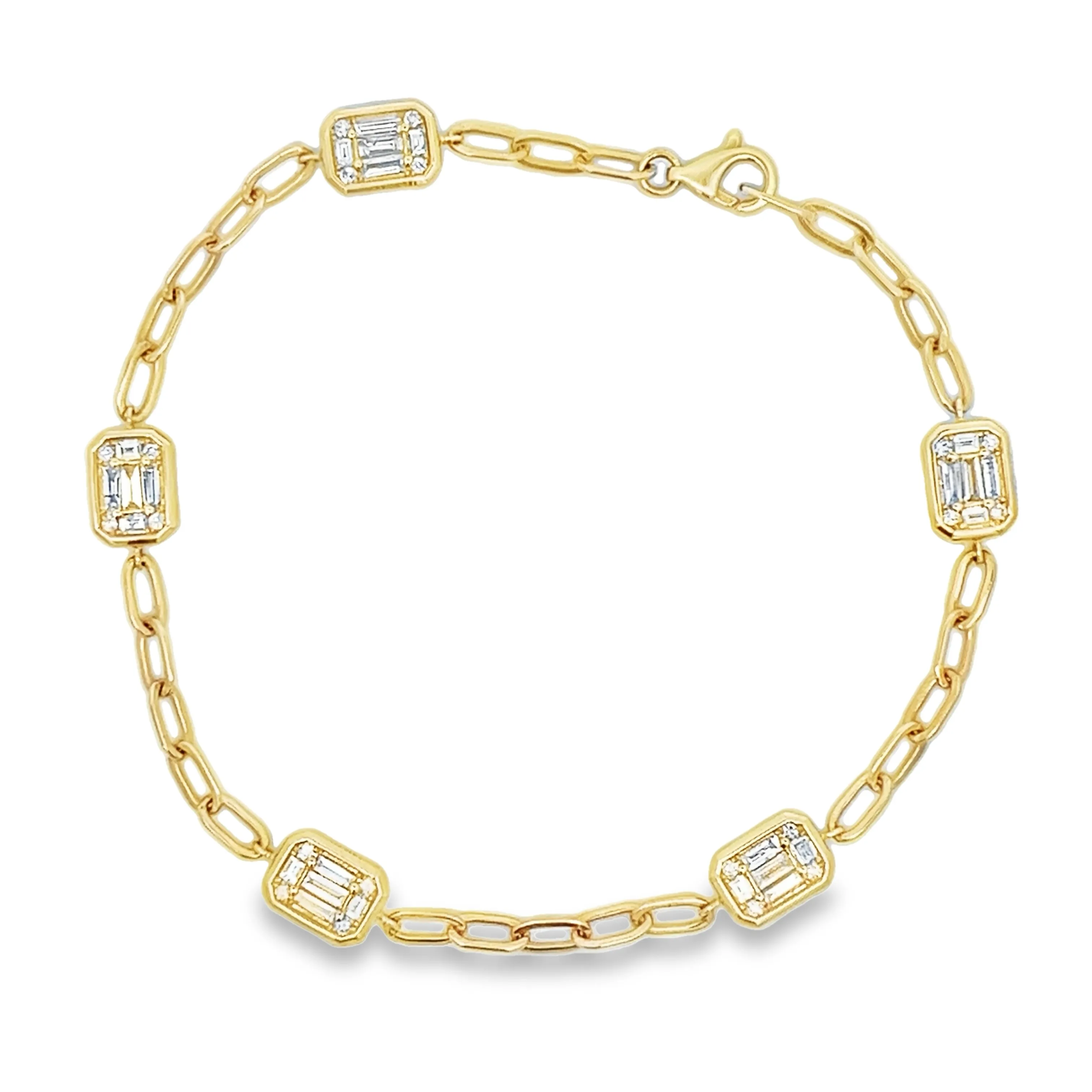 .73ct 14k Yellow Gold Diamond Bracelet