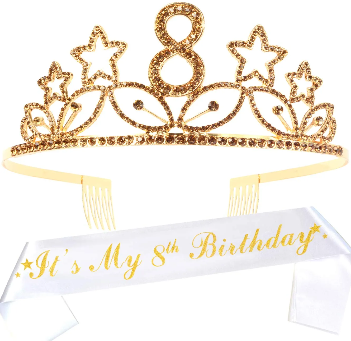 8th Birthday, 8th Birthday Gifts for Girls, 8th Birthday Tiara, 8th Birthday Tiara