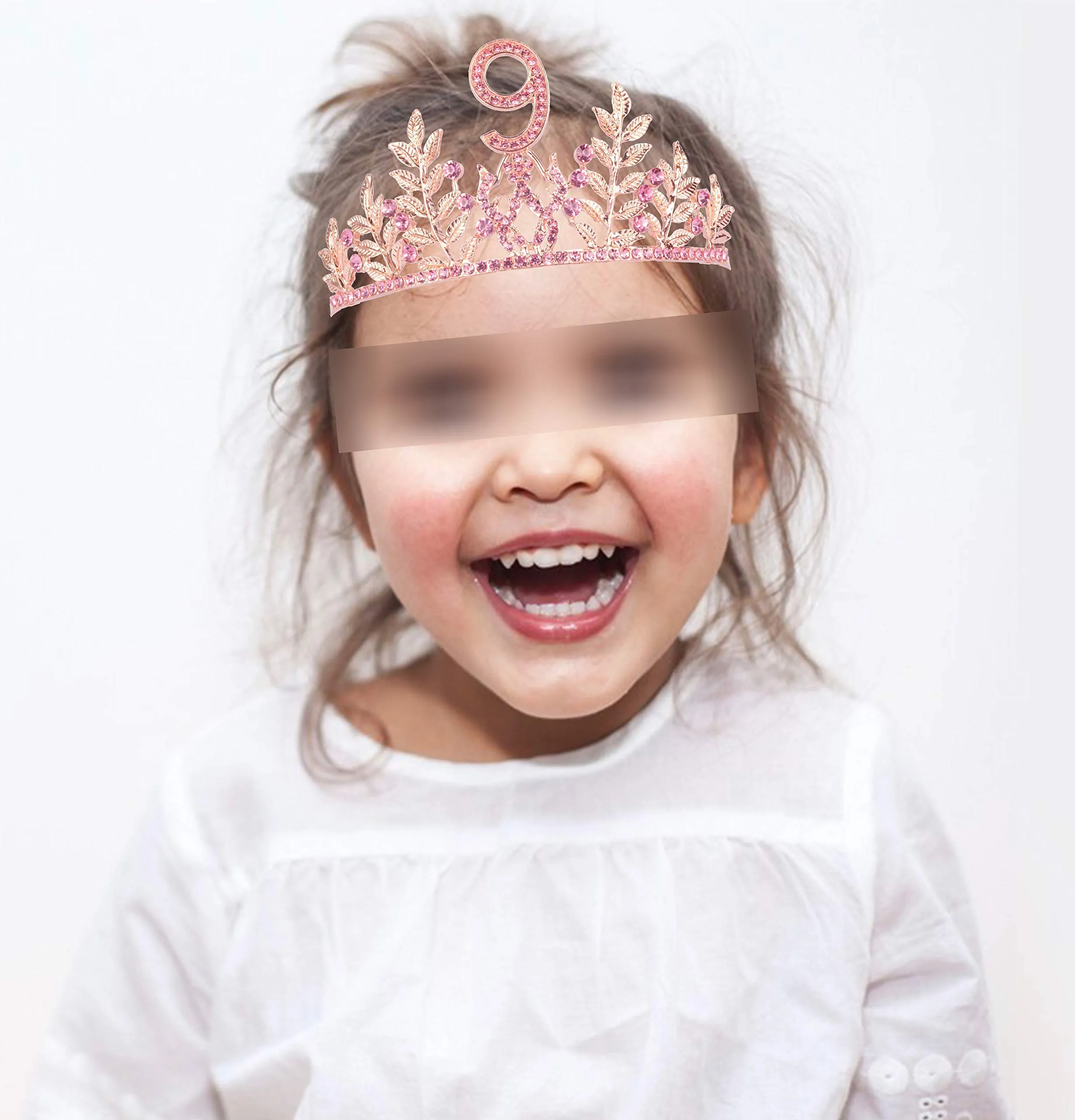 9th Birthday Gifts for Girls, 9th Birthday Tiara and Sash, 9 Fabulous Sash and Crystal