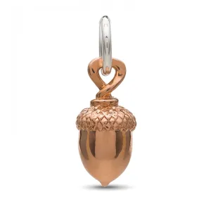 Acorn Solid Rose Gold Charm