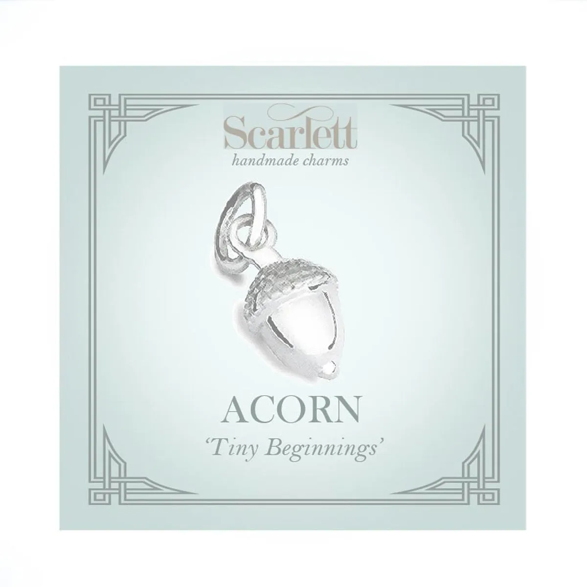 Acorn Solid Rose Gold Charm