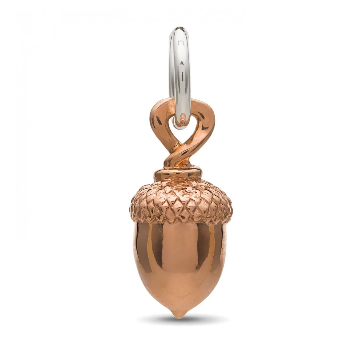 Acorn Solid Rose Gold Charm