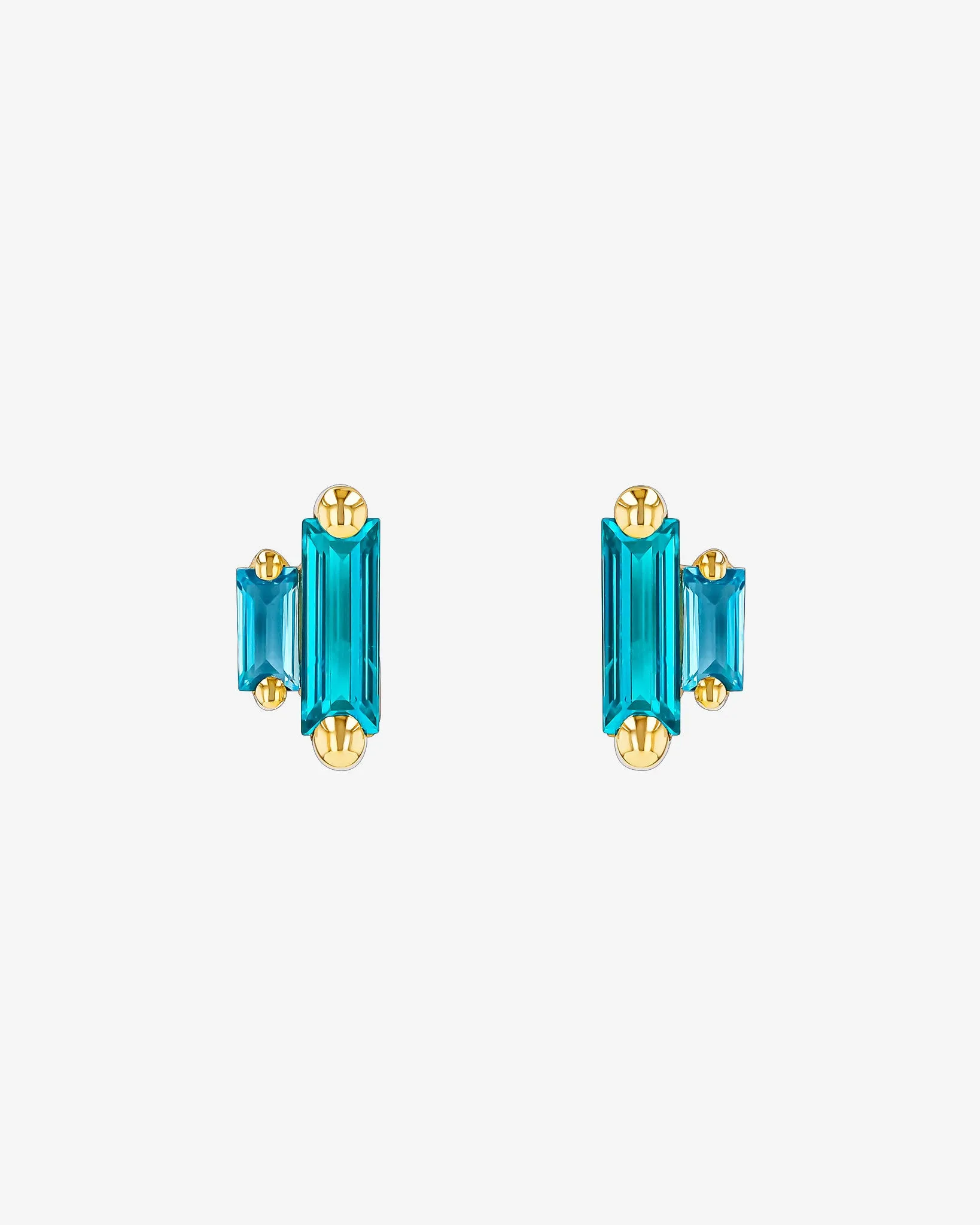 Amalfi Double Stack Blue Mix Studs