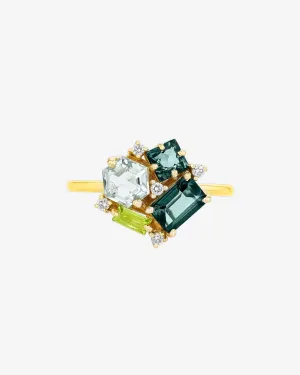 Amalfi Green Mix Blossom Ring