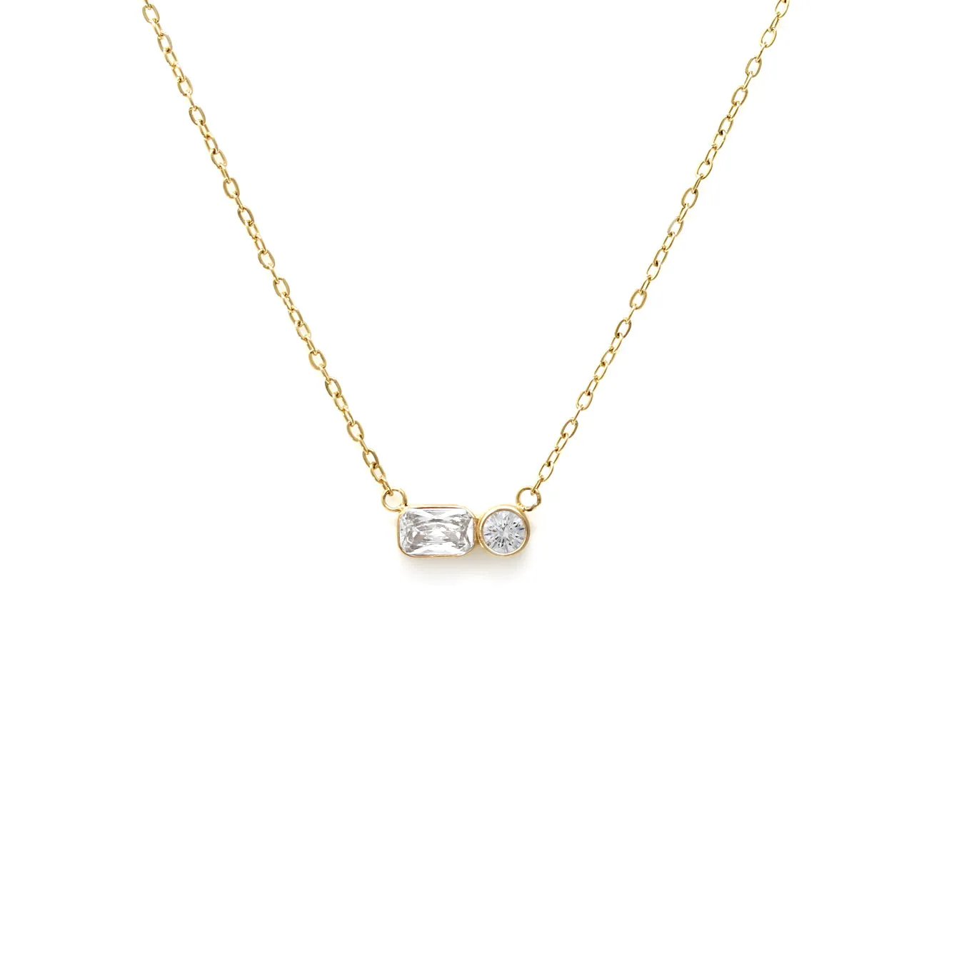 April Diamond Birthstone Necklace - Yellow Gold