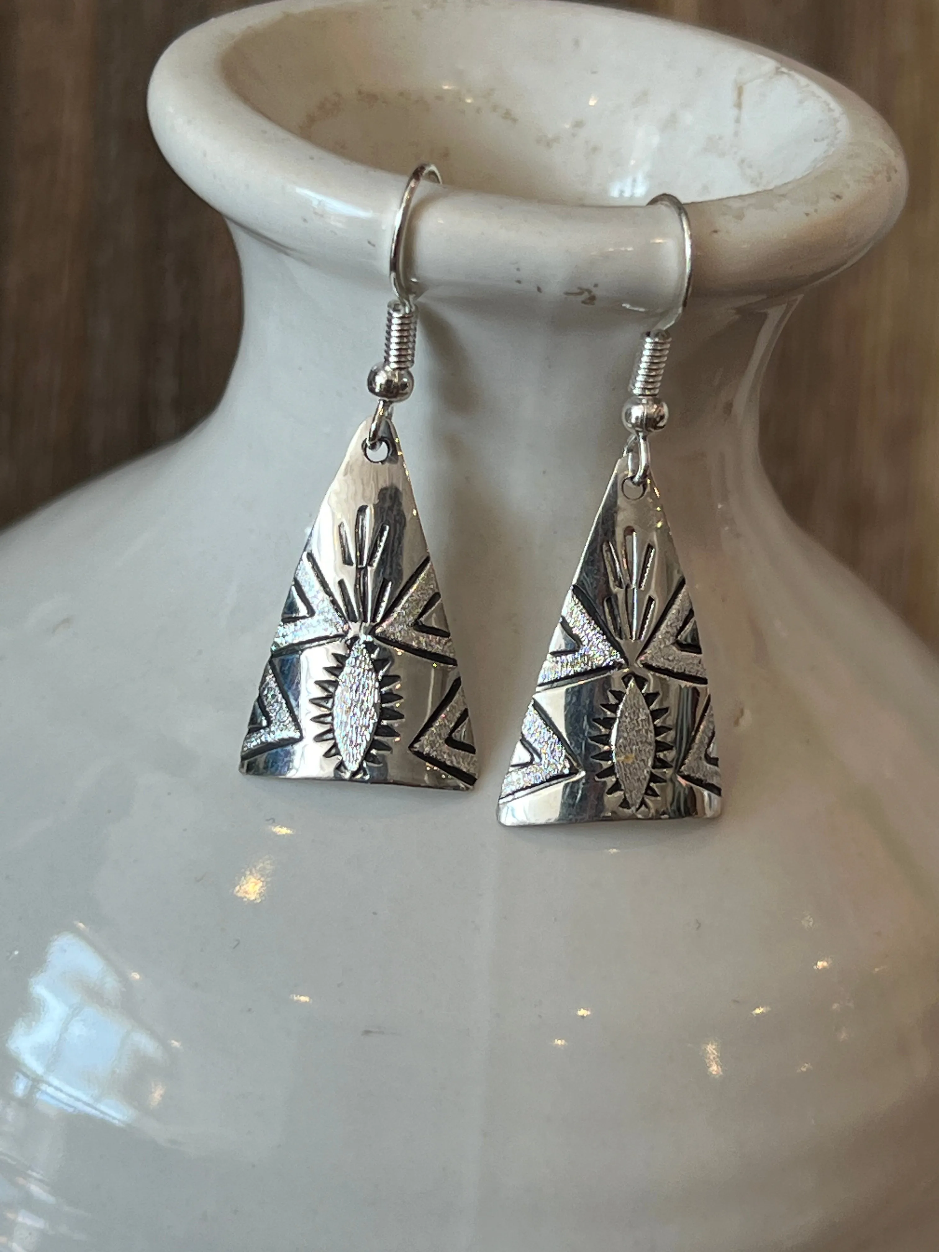 Azteca Sunrise Sterling Silver Earrings