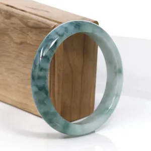 Baikalla Blue-Green Classic Real Jadeite Jade Bangle Bracelet (59.33mm) #397