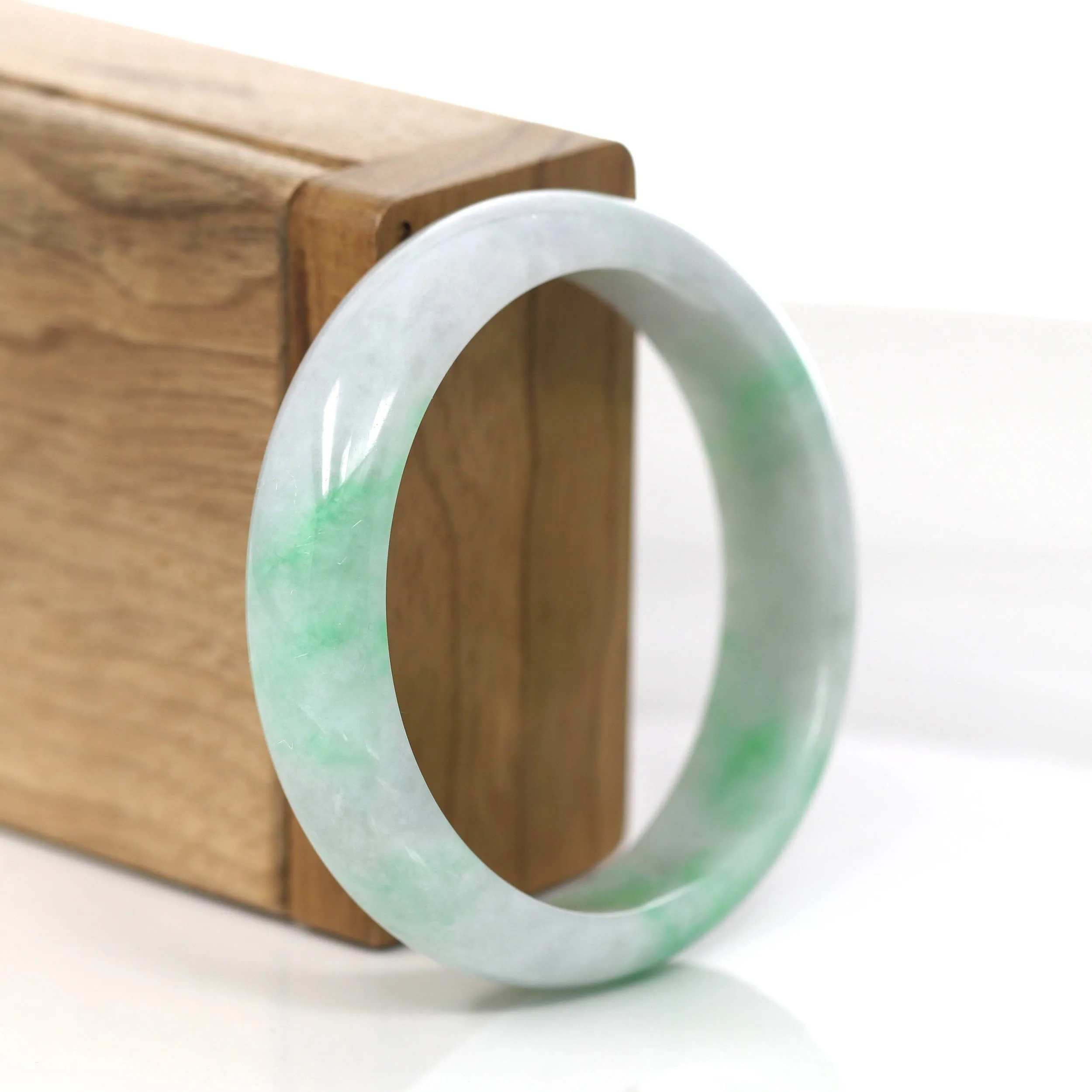 Baikalla™ "Classic Bangle" Genuine Burmese High Quality Jadeite Jade Bangle Bracelet ( 54.66mm )#859