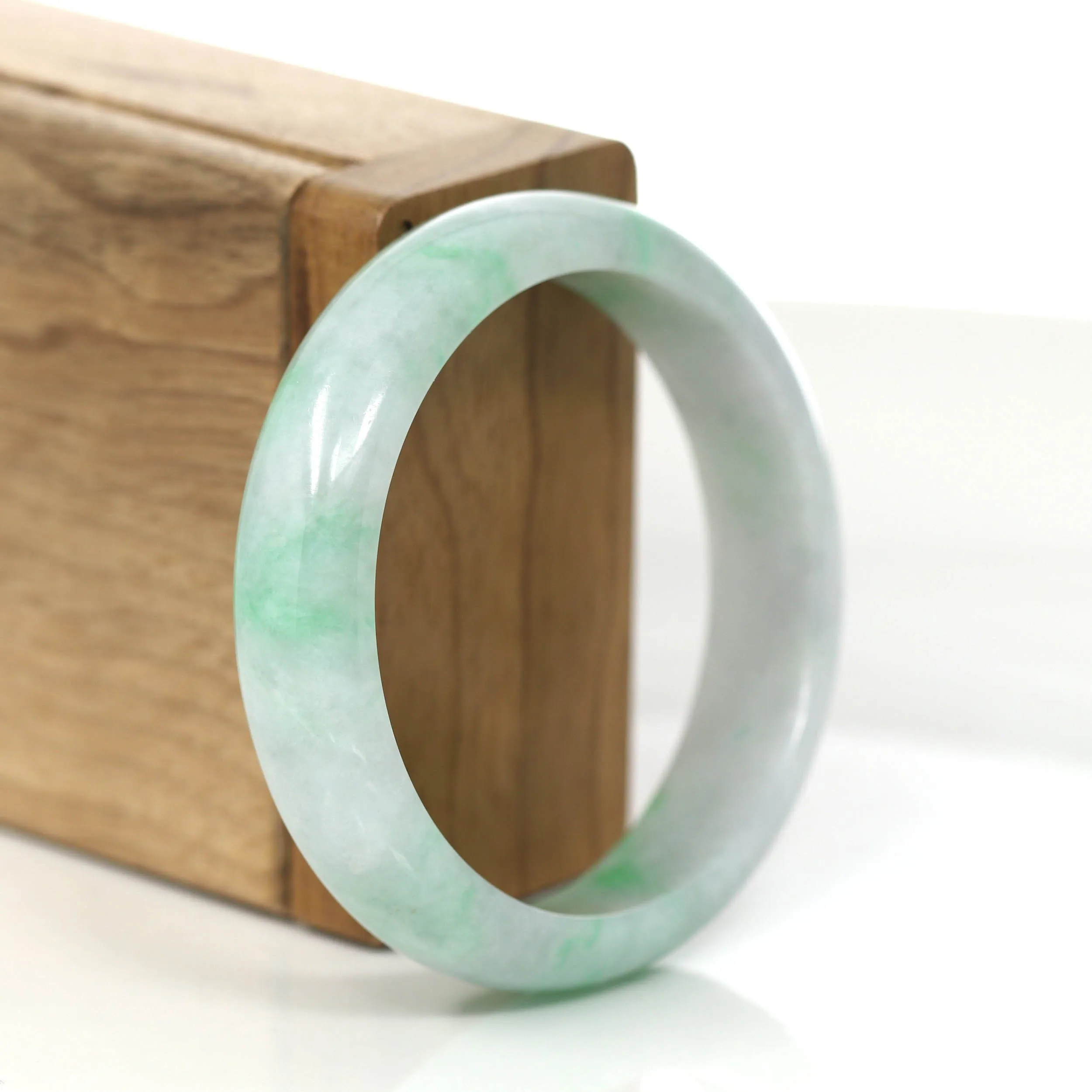 Baikalla™ "Classic Bangle" Genuine Burmese High Quality Jadeite Jade Bangle Bracelet ( 54.66mm )#859