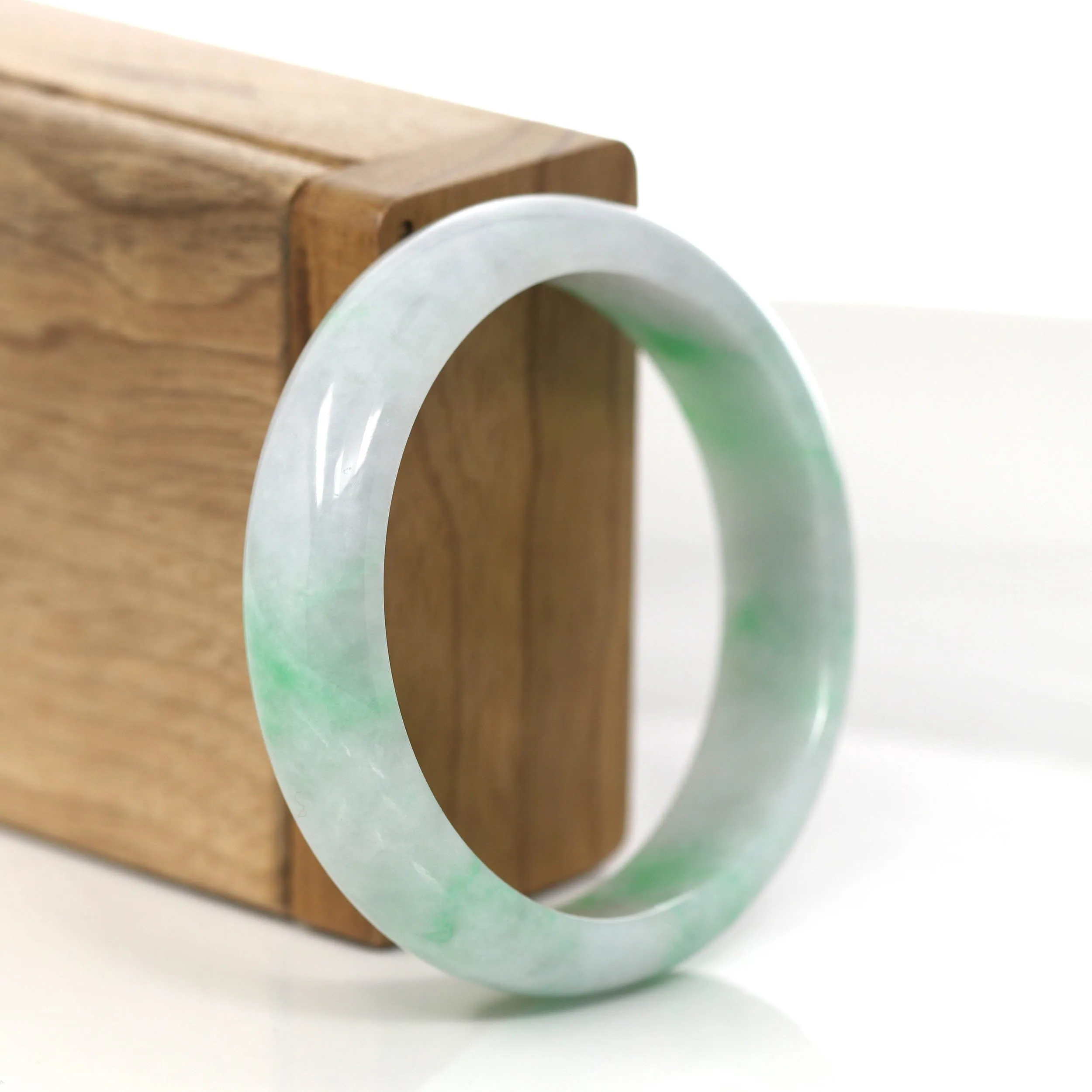 Baikalla™ "Classic Bangle" Genuine Burmese High Quality Jadeite Jade Bangle Bracelet ( 54.66mm )#859