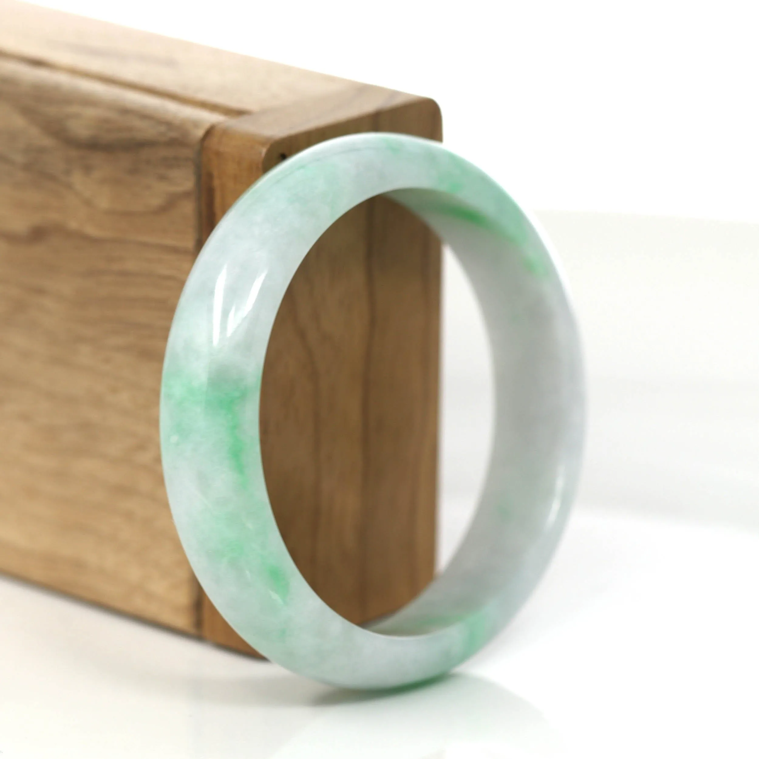 Baikalla™ "Classic Bangle" Genuine Burmese High Quality Jadeite Jade Bangle Bracelet ( 54.66mm )#859