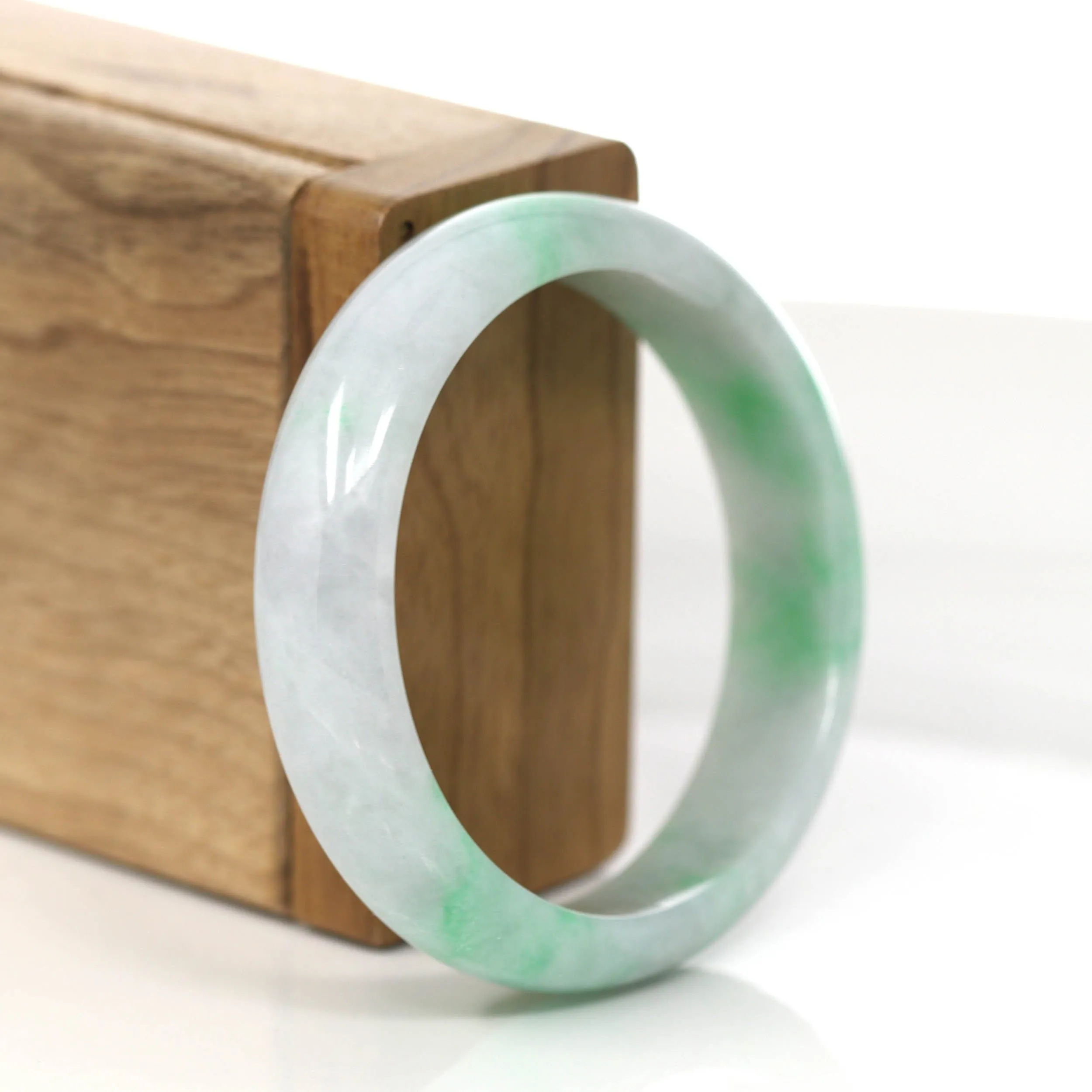 Baikalla™ "Classic Bangle" Genuine Burmese High Quality Jadeite Jade Bangle Bracelet ( 54.66mm )#859