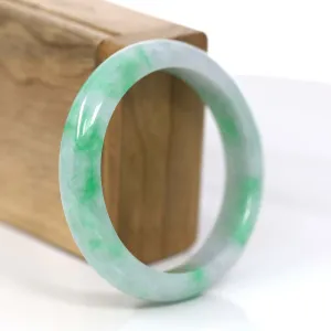 Baikalla™ "Classic Bangle" Genuine Jadeite Jade Green Bangle Bracelet (55.93mm)#874