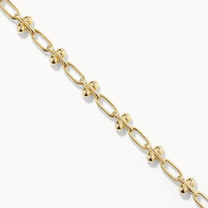 Bauble Paperclip Chain Bracelet in Gold