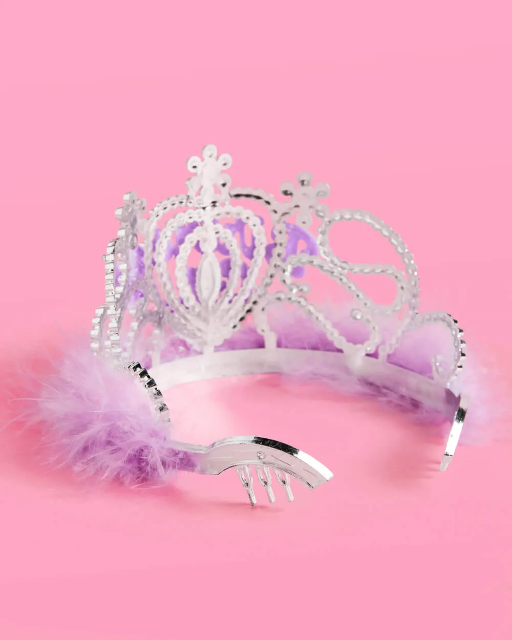 Birthday Girl Tiara - acrylic, sparkles   fur