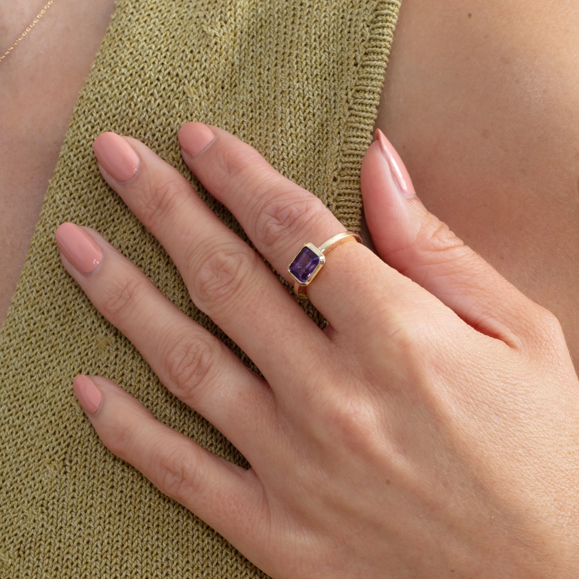 Bold Amethyst Statement Ring, Laila