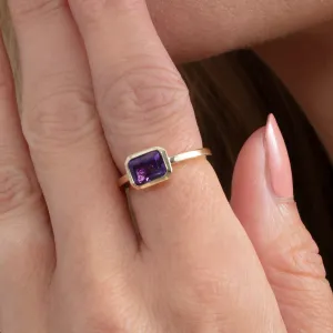 Bold Amethyst Statement Ring, Laila