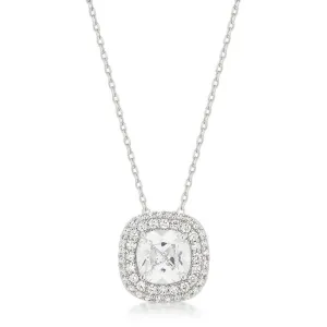 Burke Cushion Cut Double Halo Pendant | 7.5ct