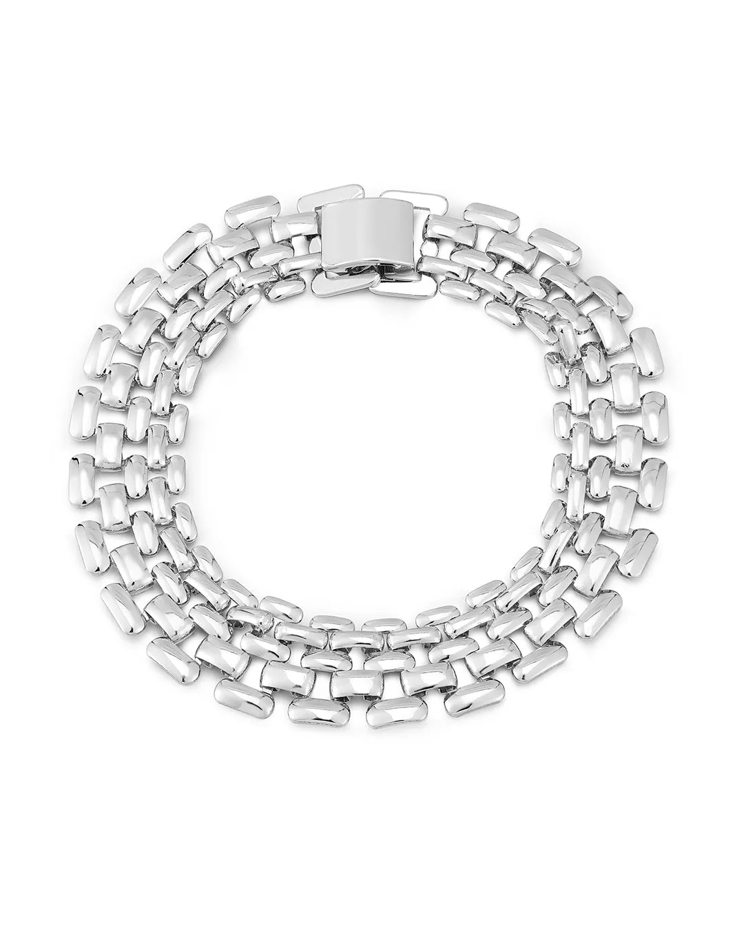 Celine Chain Link Bracelet- Silver