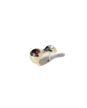 CHAMELLE Gem Stud Gold Plated Bronze/Topaz/Garnet