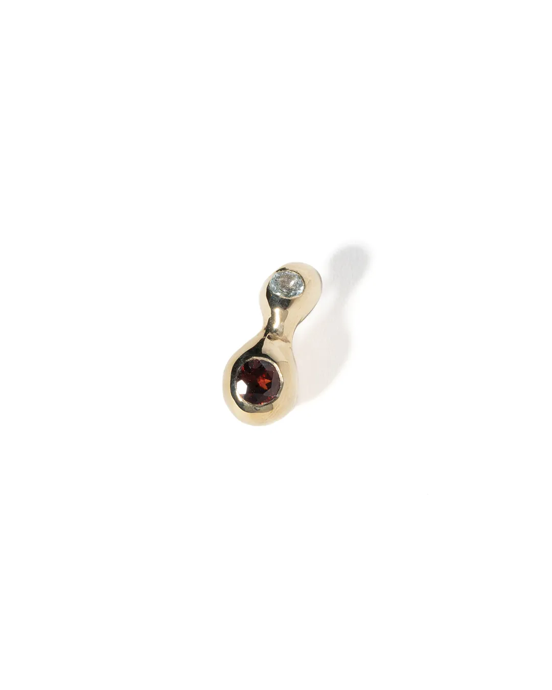 CHAMELLE Gem Stud Gold Plated Bronze/Topaz/Garnet