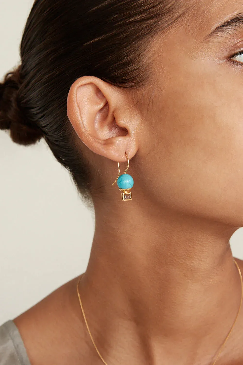 Chan Luu Elena Drop Earrings - Turquoise Mix