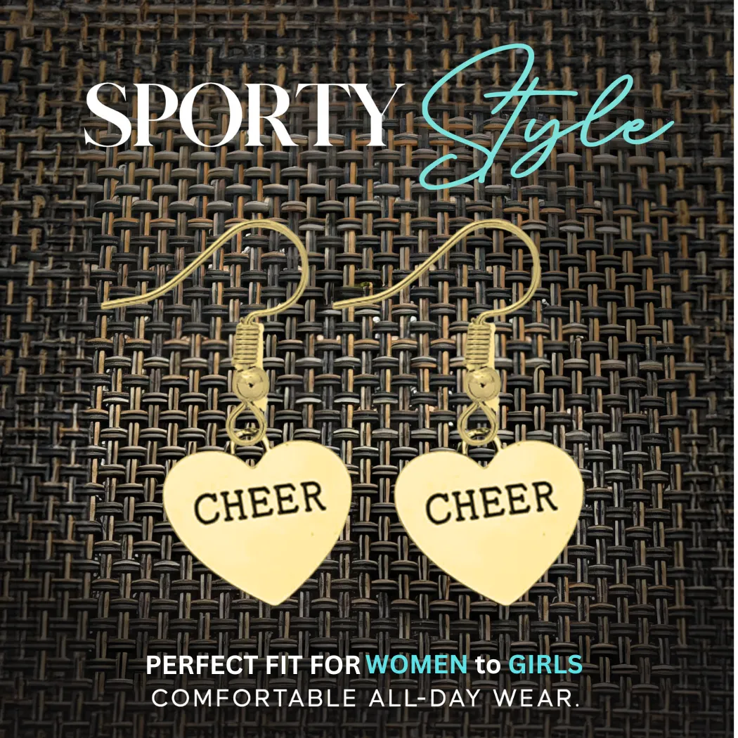 Cheer Heart Charm Earrings